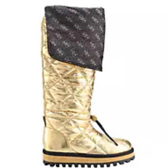 Guess Shoes - GUESS METALLIC SLIP ON QUILTED BOOTS NO BOX